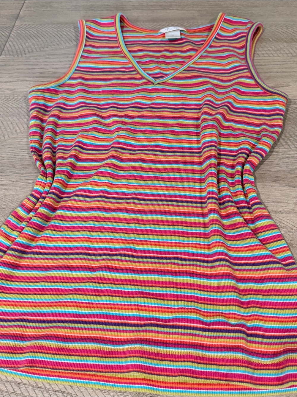 Christopher & Banks Multicolor Striped V-Neck Tank